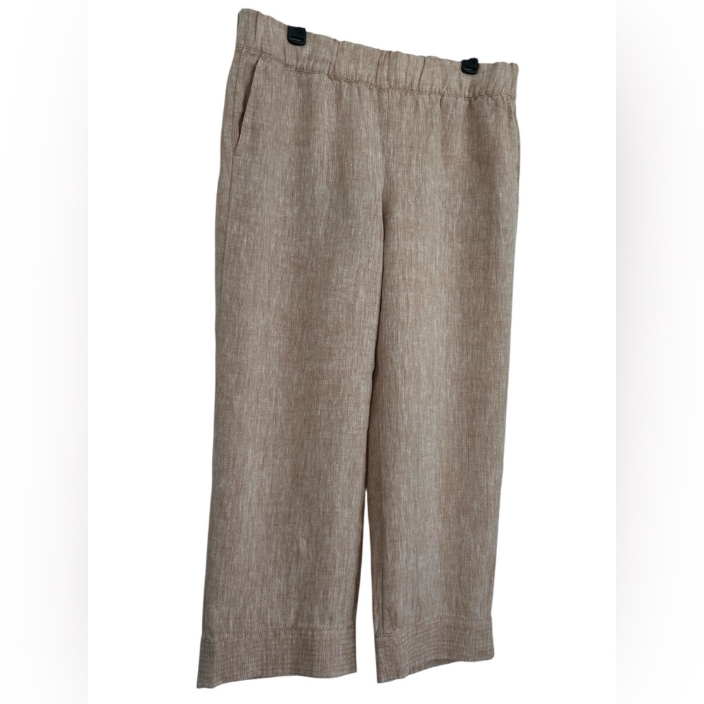 Pure Jill Linen Women’s Trapunto Stitched
Cropped Pants 
100% Linen
Size M